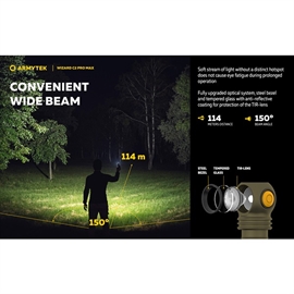 Armytek Wizard C2 Pro MAX Multi-Light, Olive Green, White Light